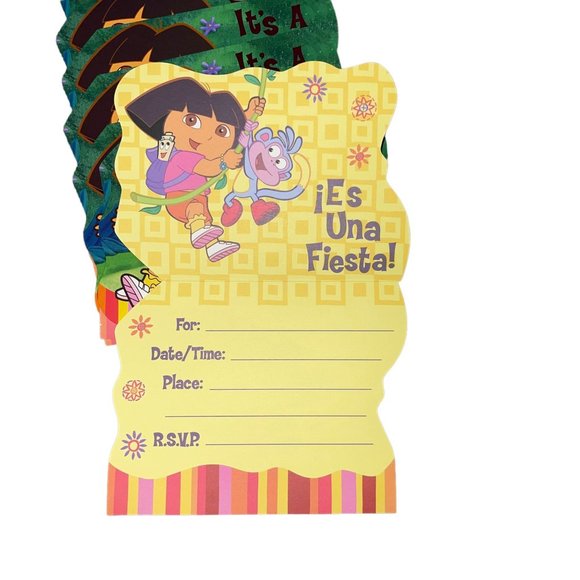 New Open American Greeting Dora The Explorer Birthday Party Invitations 2 Packs - Picture 4 of 6